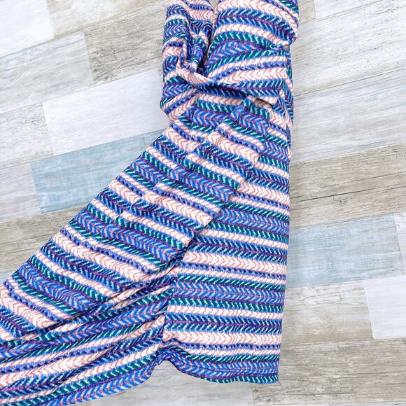 Liz Lange Maternity Striped Tankini Swim Top Blue Halter Ruched Womens Small - Picture 3 of 6